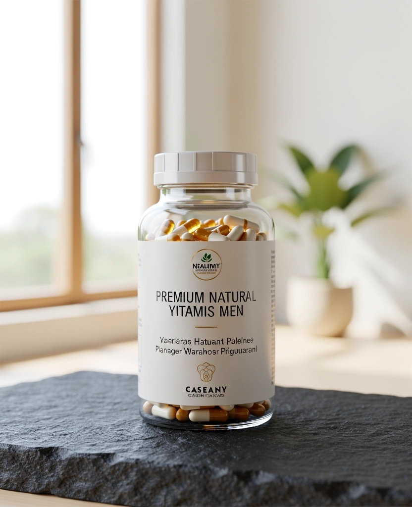 Natural supplement bottle